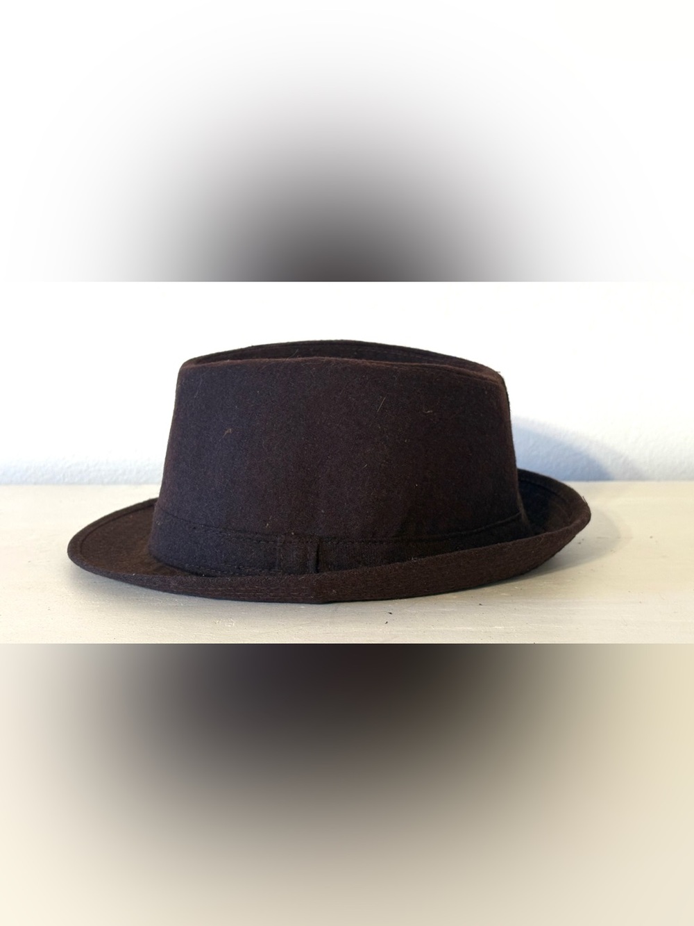 Classic Brown Felt Fedora Hat